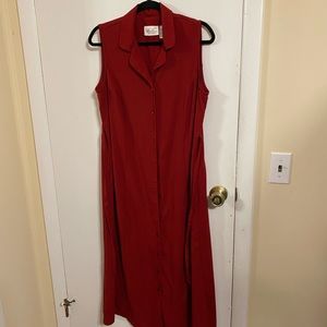 Kathie Lee size 14-16W red sleeveless dress.